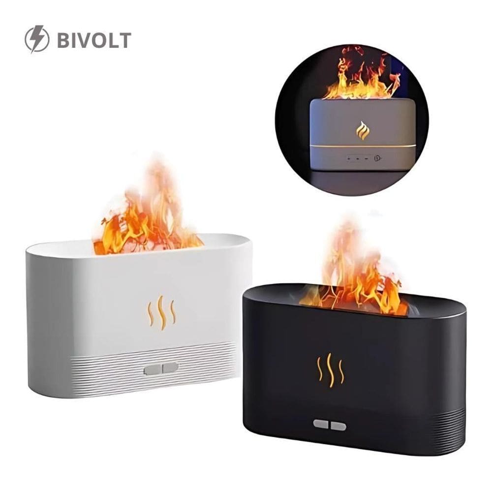 Difusor De Ambiente Com Aroma E Efeito Lareira