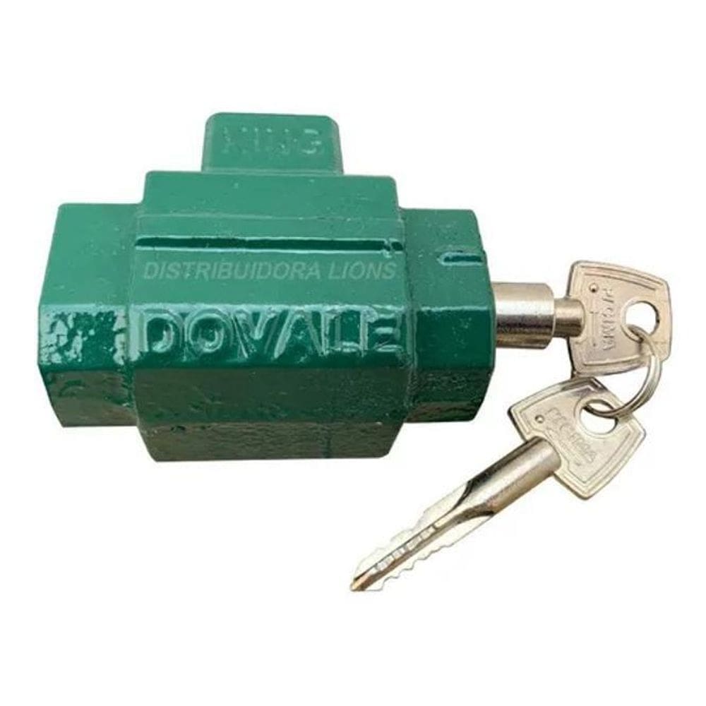 Fechadura Cadeado De Chão Trava Porta Aço Dovale Cor Verde