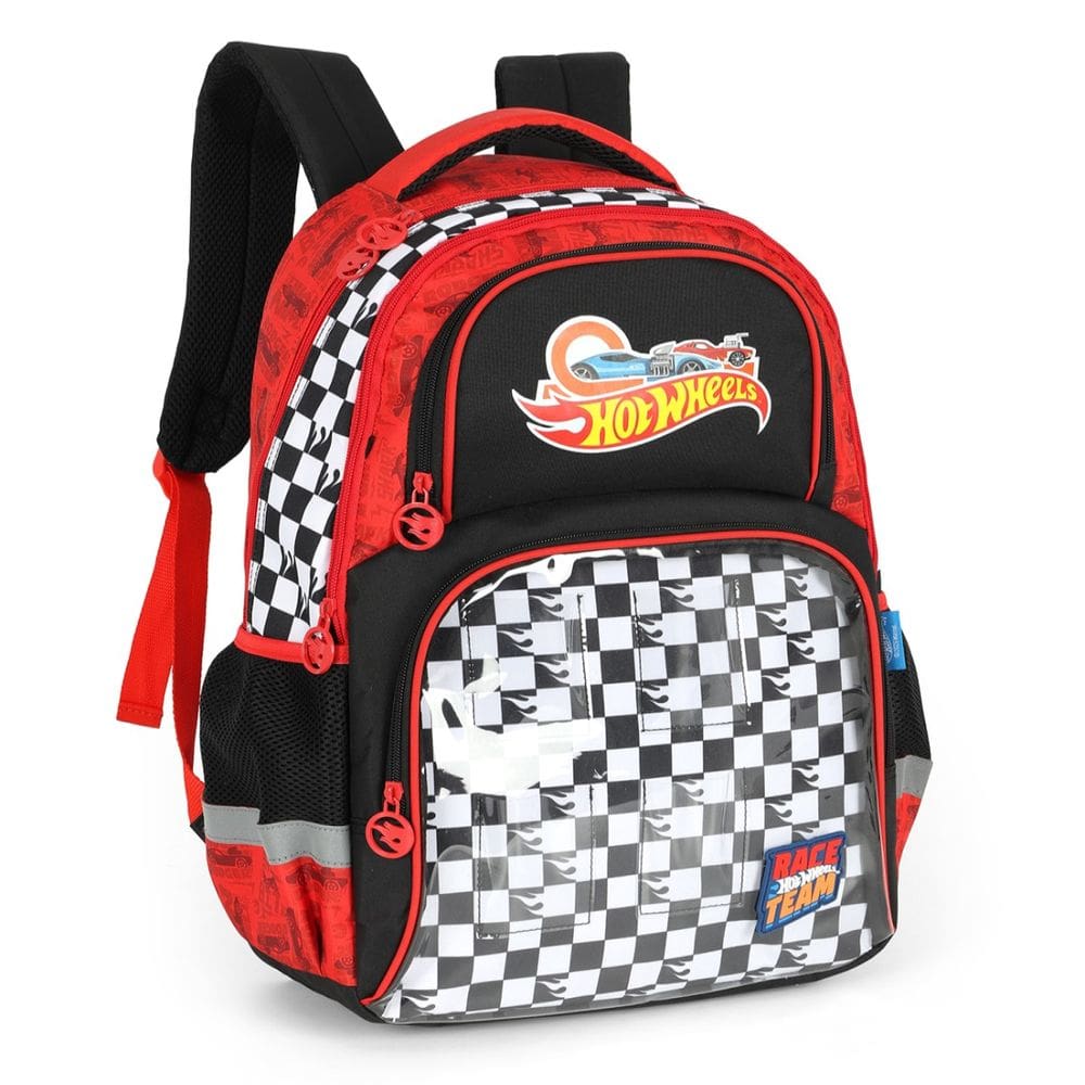 Mochila Hot Wheels Escolar De Costas Vermelho Luxcel