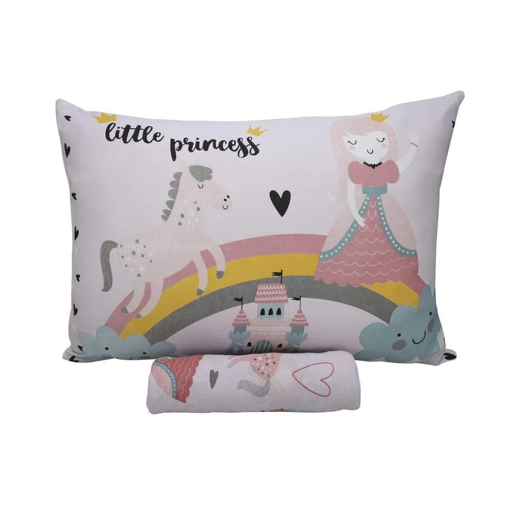 Jogo Cama Infantil Em Malha Joy Portallar Princesas Magicas