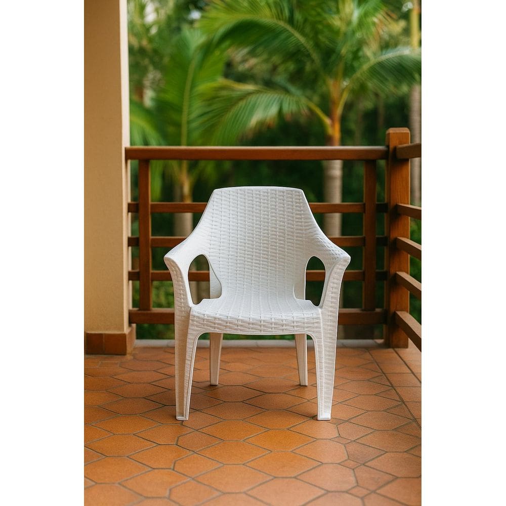 Poltrona Cairo Rattan Branco