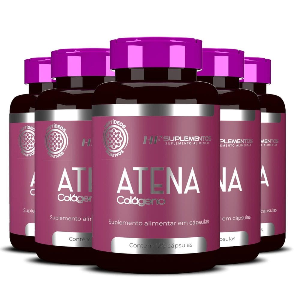 5X Atena Peptídeos Bioativos 120 Caps Hf Suplementos