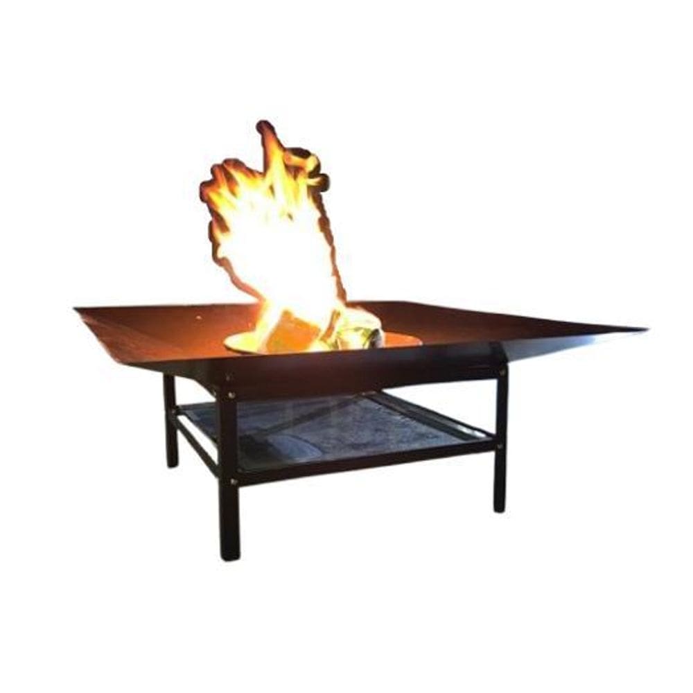 Lareira 100Cm Para Jardim Fogueira Externa Portatil A Lenha