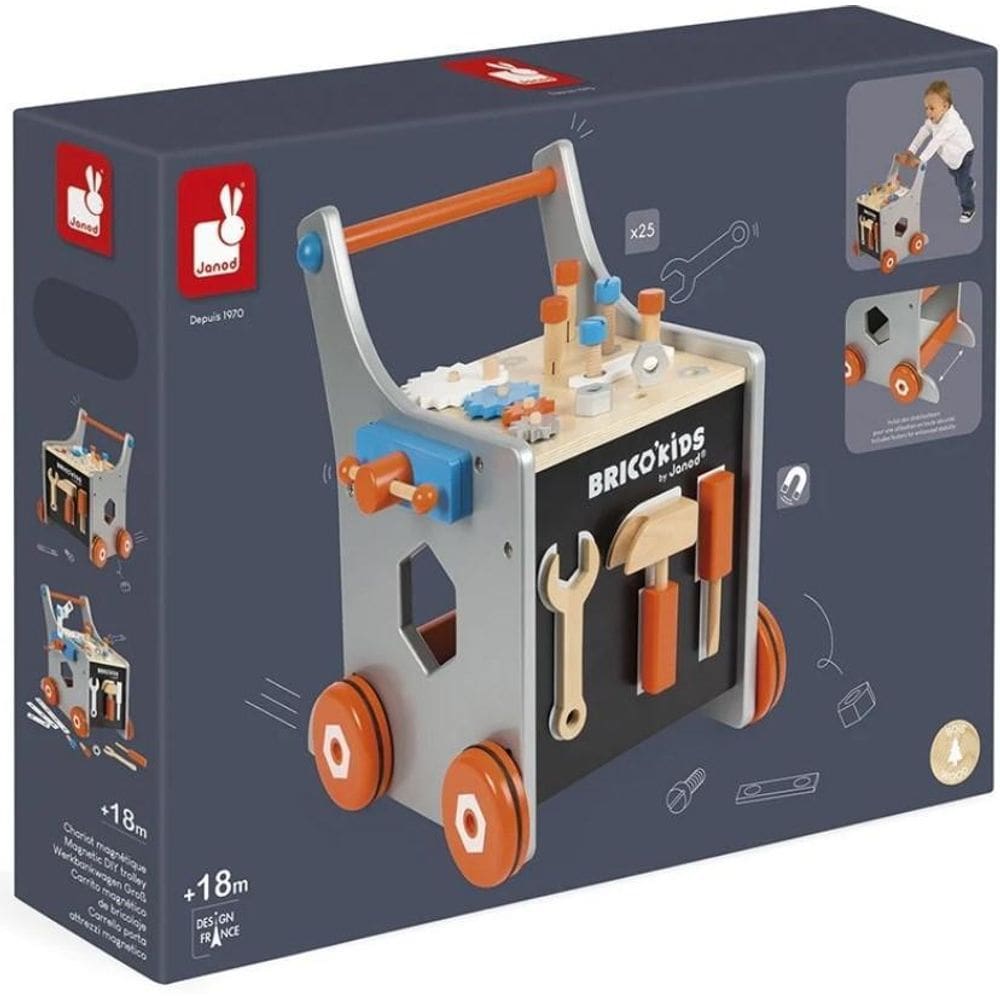 Carrinho De Ferramentas Magnético Brico Kids Janod J06478