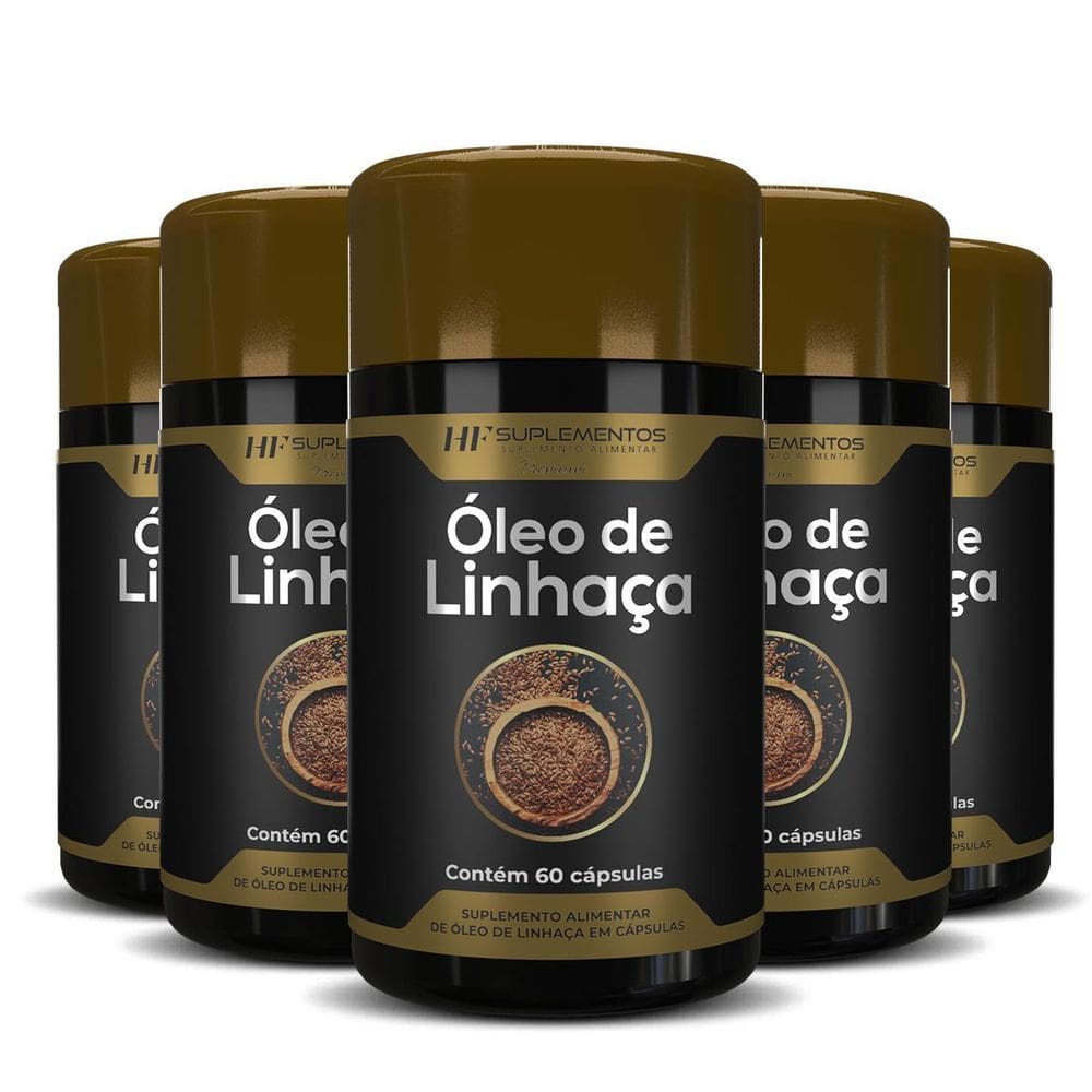 5X Oleo De Linhaça 60Caps Premium Hf Suplementos