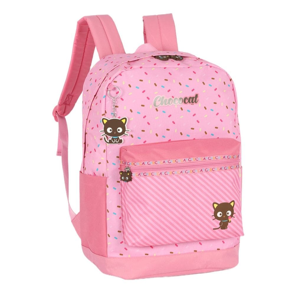 Mochila De Costas Amigos Da Hello Kitty Chococat Rosa Luxcel