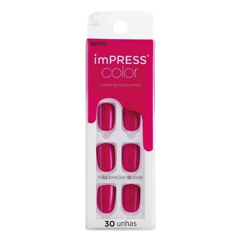 2X Kiss New York Unha Postiça Autocolante Curto Orchid Festi