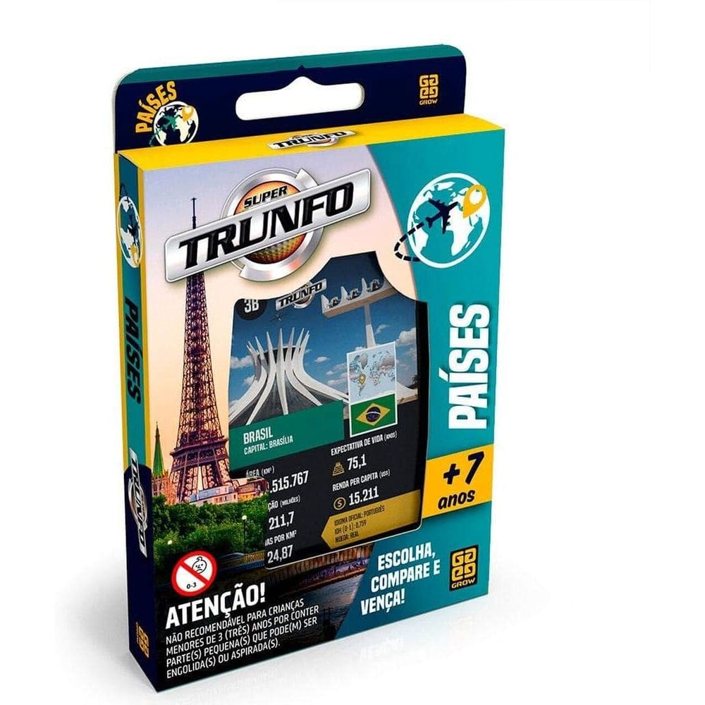 Jogo De Cartas Super Trunfo Países - Grow 1403