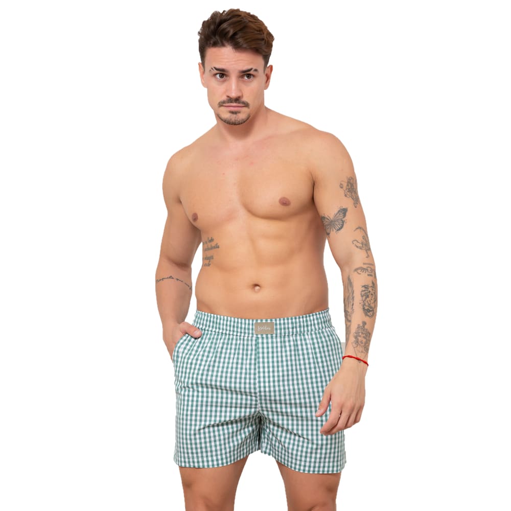 Samba Canção Xadrez Verde - JWilas Underwear