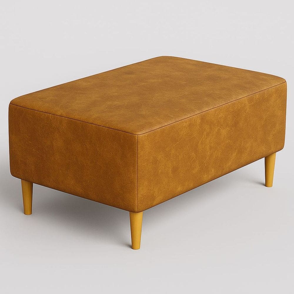 Puff Bela Manu Decor Madri Pés Palito Couríssimo Caramelo