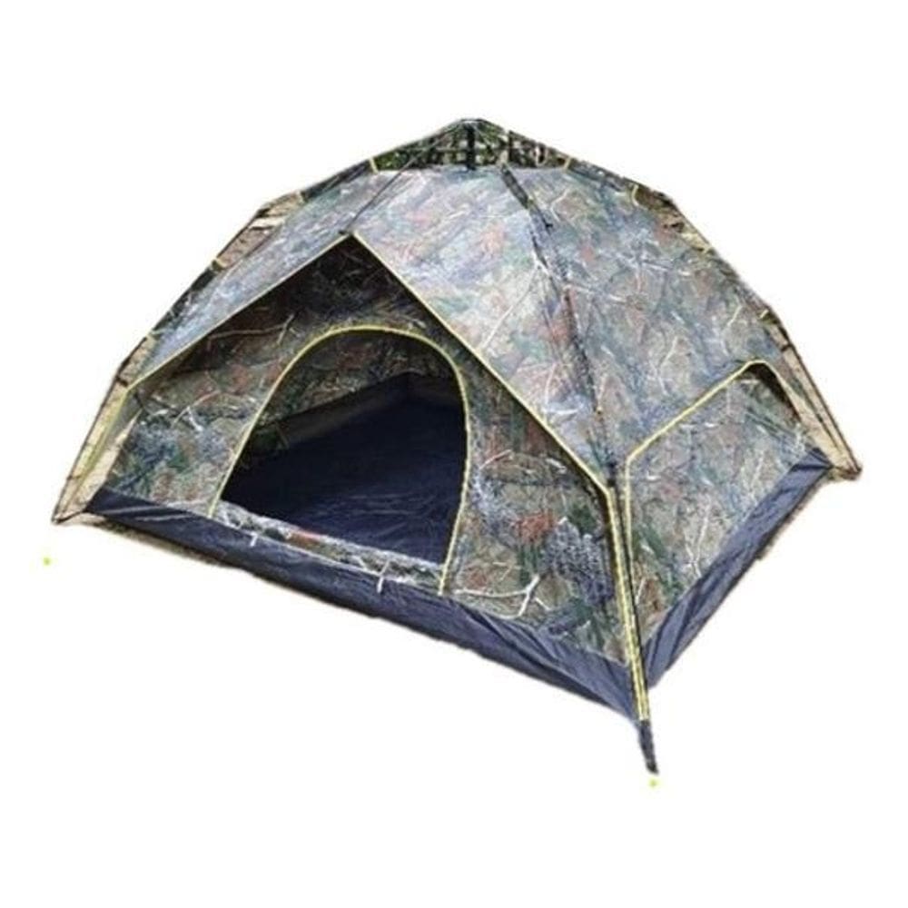 Barraca Camping Camuflada 3/4 Pessoas Auto-Armável Pop Up
