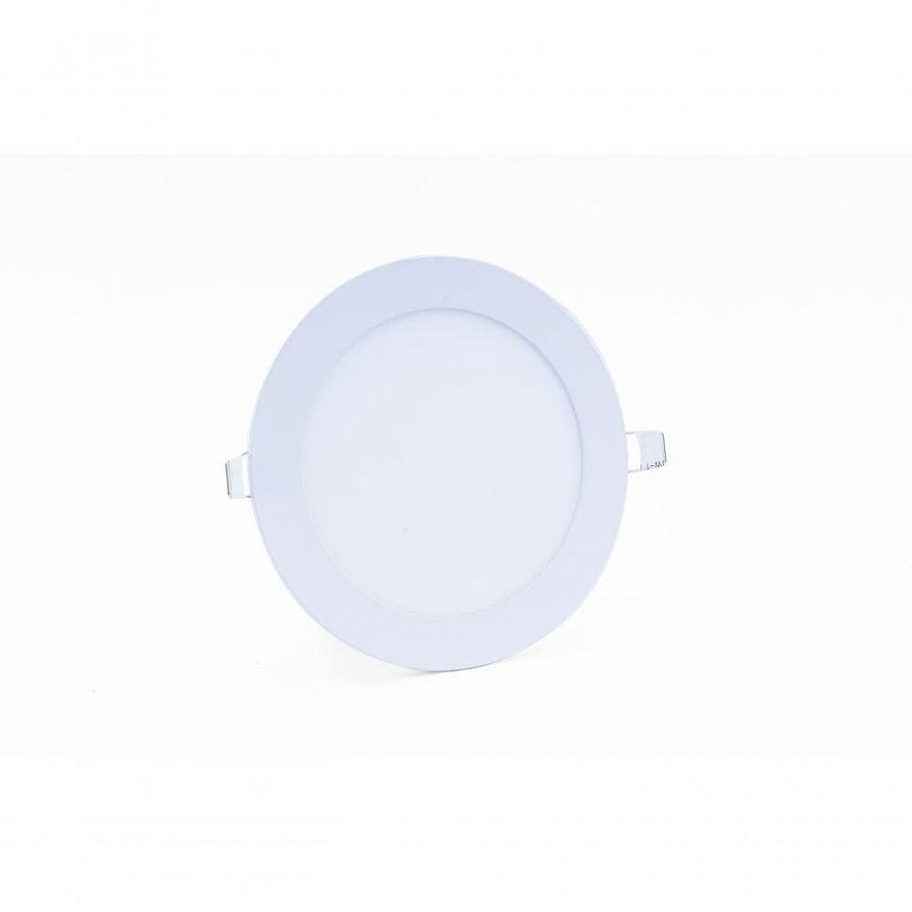 Plafon Led Slim 24w Redondo Embutir 6500k Branco Frio Bivolt - Kit Com 3 Un.