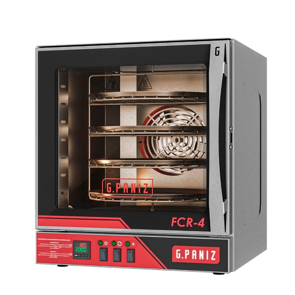 Forno Convector Gpaniz Elétrico Rotativo de Mesa 4 Bandejas Monofásico 220V FCR 4