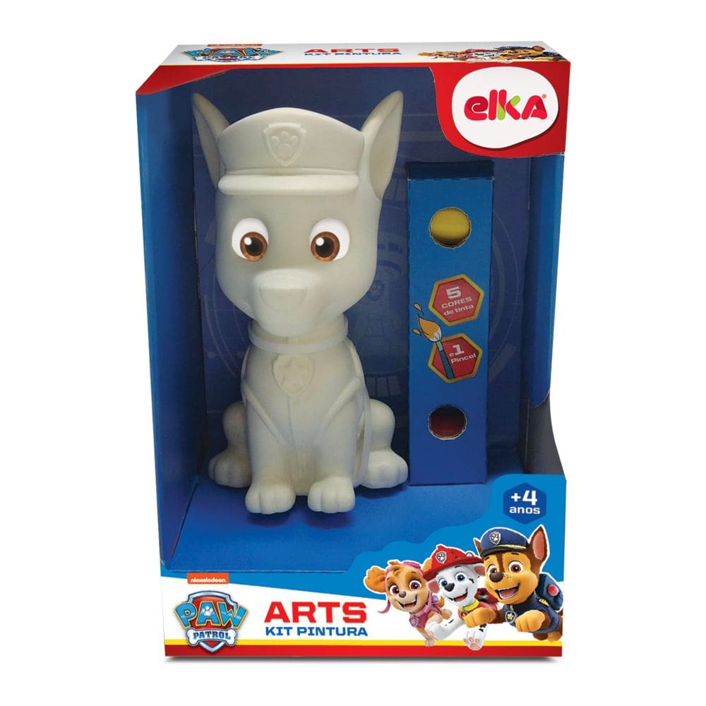 Boneco Chase Patrulha Canina para Pintar  20cm alt - ELKA