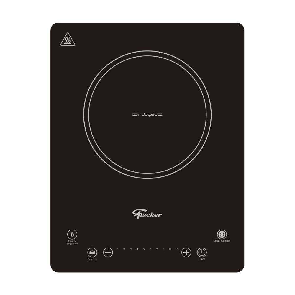 Cooktop Fischer 1 Boca Indução Mesa em Vitrocerâmica Preto 127V (26884-59096)