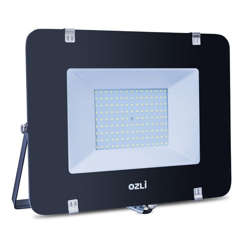 Refletor Led Slim 50w 6500k Bivolt Ip65 Carcaça Preta Alta Luminosidade