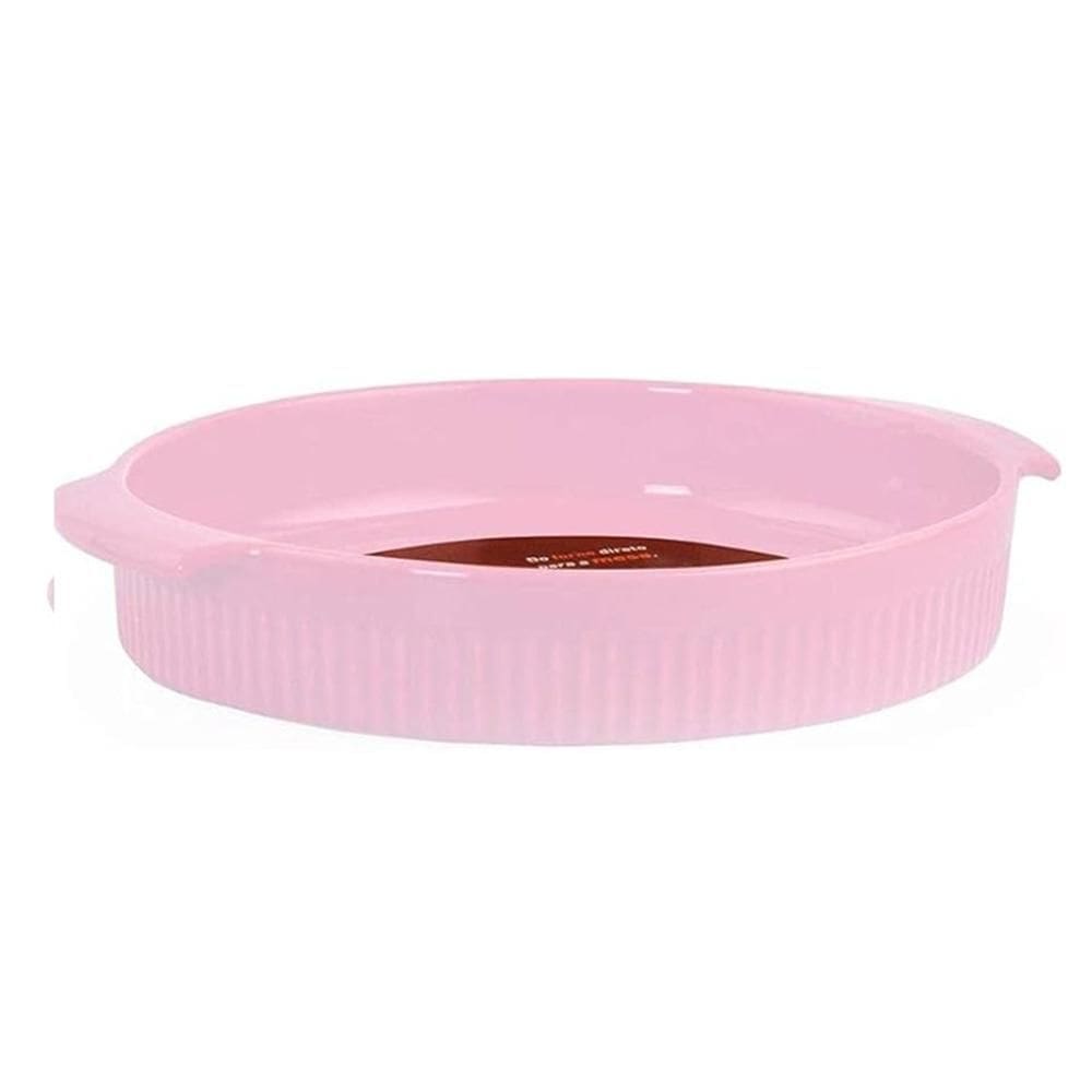 Forma Redonda 25 cm Rosa  com 1,27 Litros Germer Porcelanas
