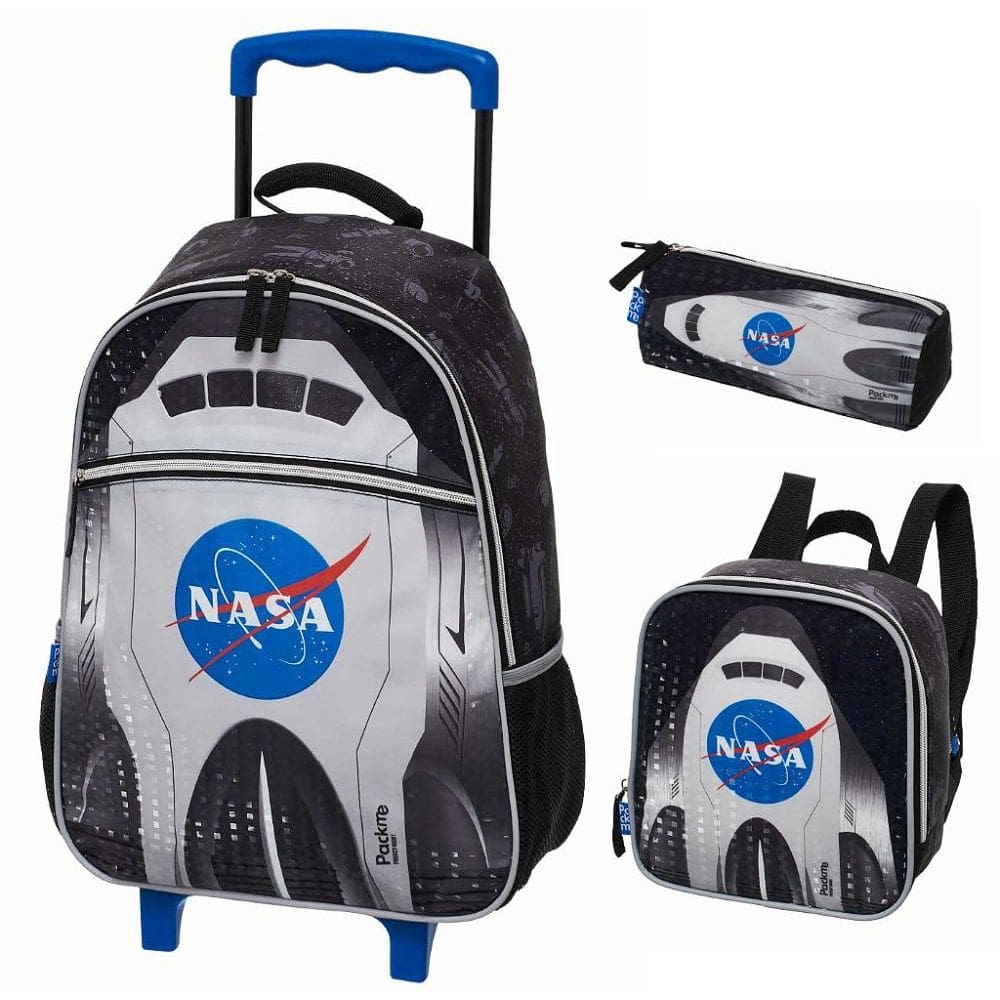 Kit Mochila Lancheira e Estojo Pacific PackMe Nasa Spaceship