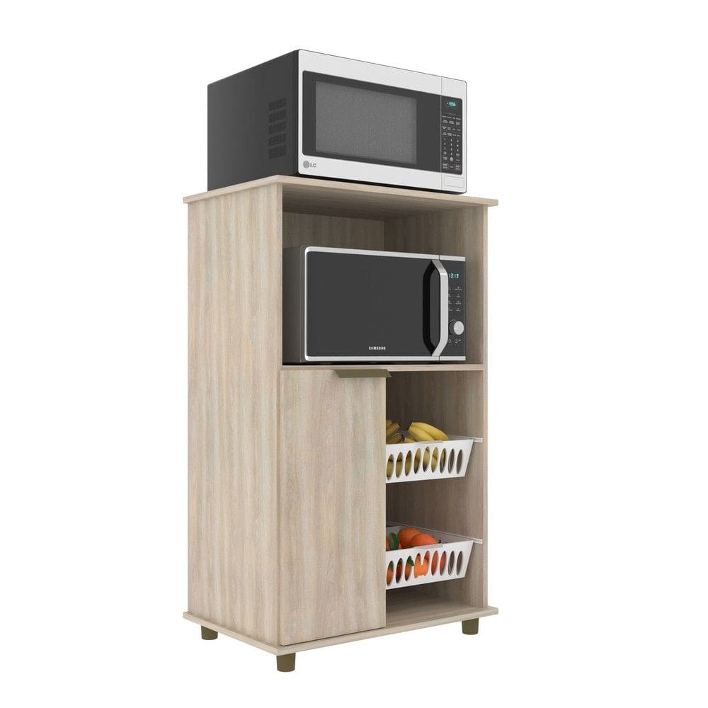 Fruteira Multiuso 1 Porta 2 Cestos 550 J Carvalho