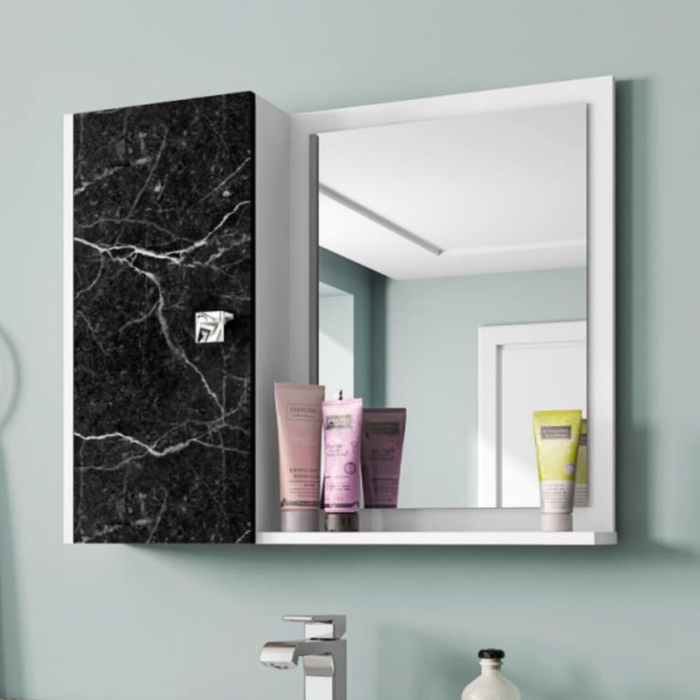 Espelheira Gênova Banheiro Branco Nero
