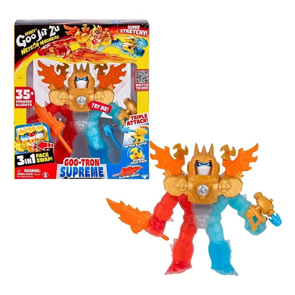 Goo Jit Zu Madness Meteor Goo-Tron Supreme – Combina Blazagon, Pantaro e Thrash - 35 frases e luzes - Sunny