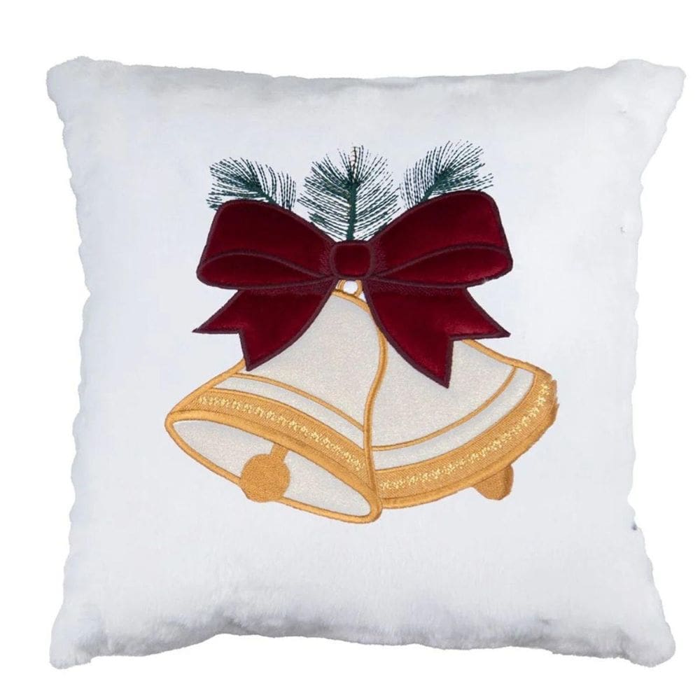 Almofada De Natal Sinos Bordados 530 43Cm Belchior