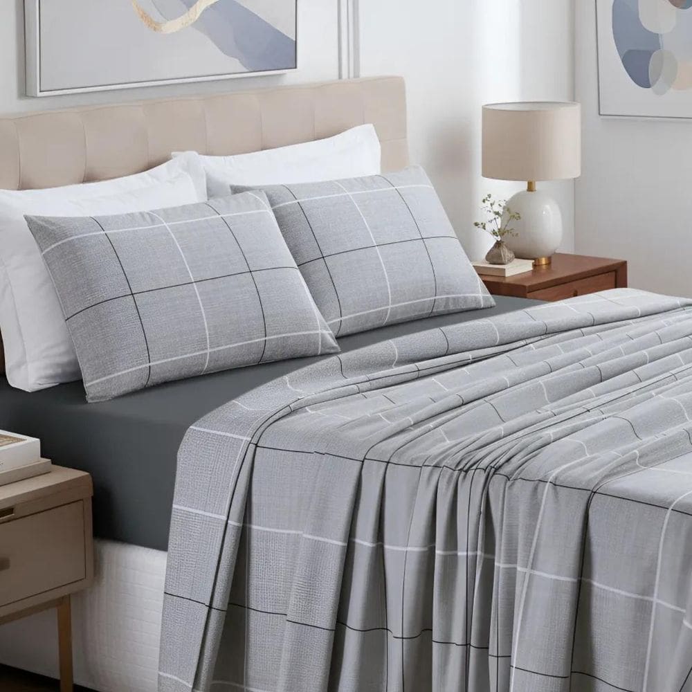 Jogo De Cama Casal King Size Nyla 200 Fios Super Elegante