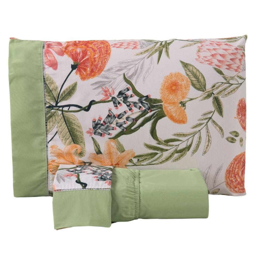 Jogo De Cama Lençol Casal California 3 Peças - Verde