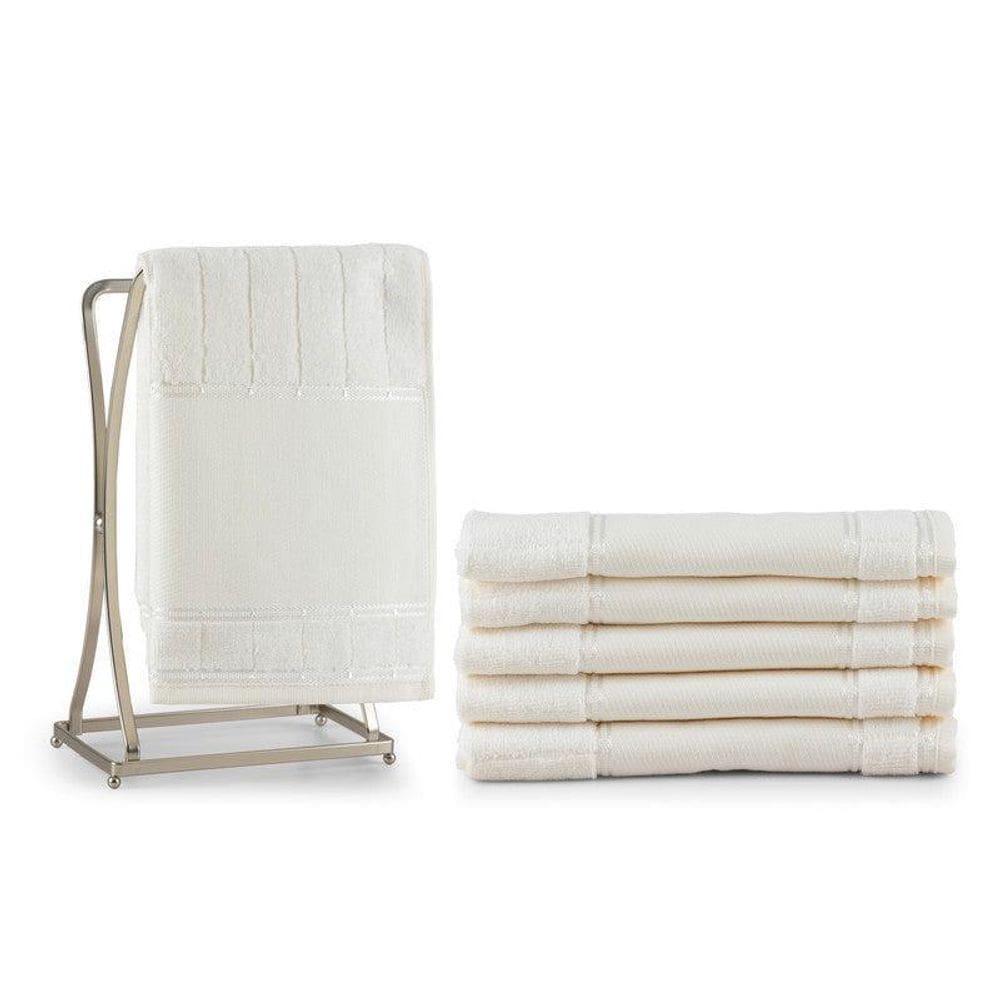 Kit 06 Toalhas Bellarte Social Lavabo Nude Ccabellarte6P003