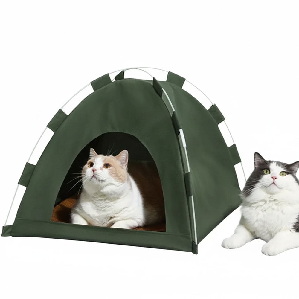 Caminha Tenda Cabana Casinha Pet Gato Cachorro Arranhador Rasqueador Felinos Animais Estimaçao Barraca Portatil Viagem