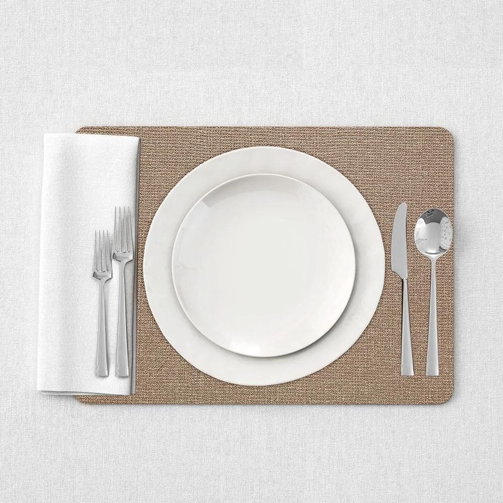 2X 6 Jogo Americano Areia Impermeável 29 X 44Cm - Id Decor