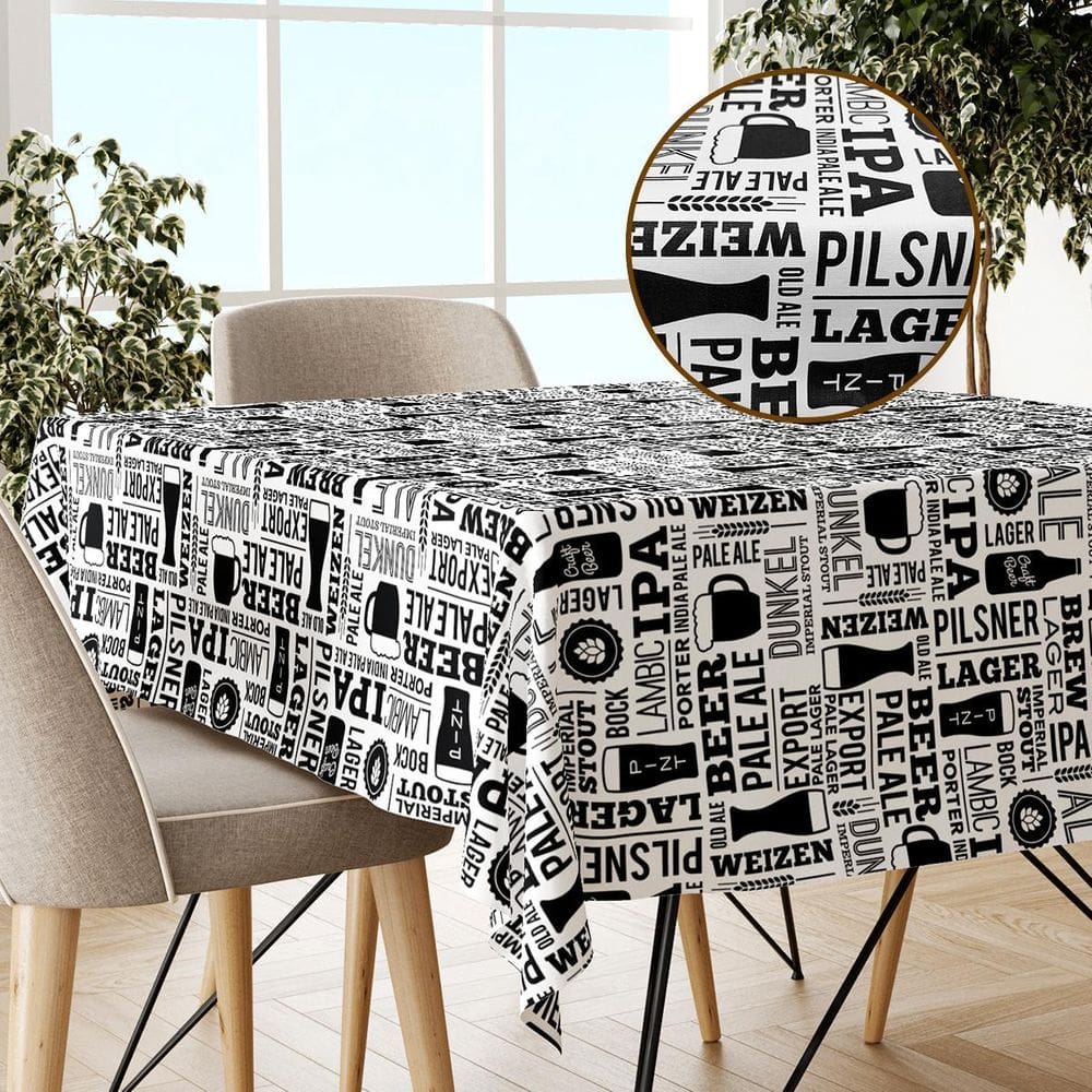 Toalha Mesa Térmica Beer Branc Pvc Plastico 10 Lugar 140X250