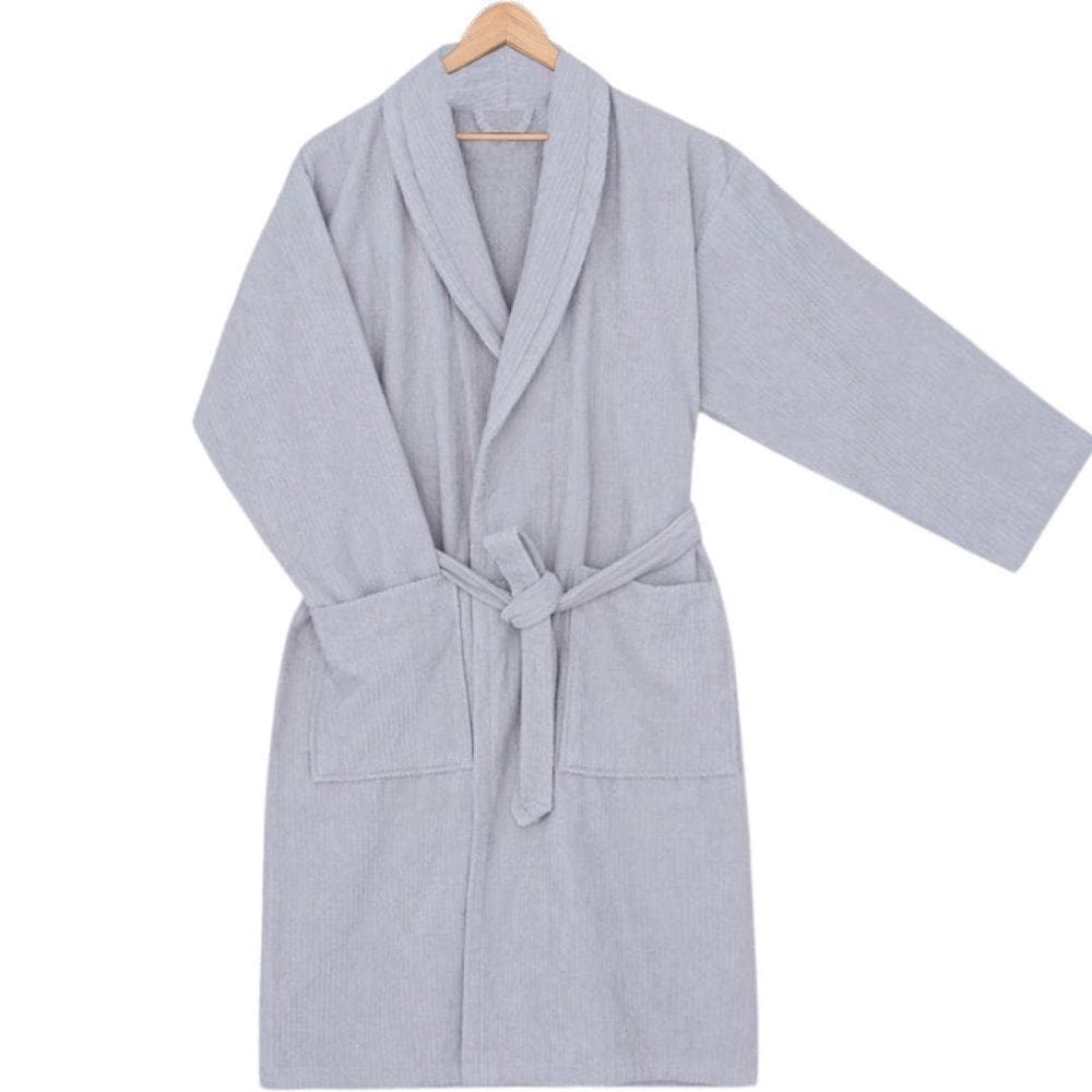 Roupão De Banho Buddemeyer Veludo Urban Algodão Único Prata
