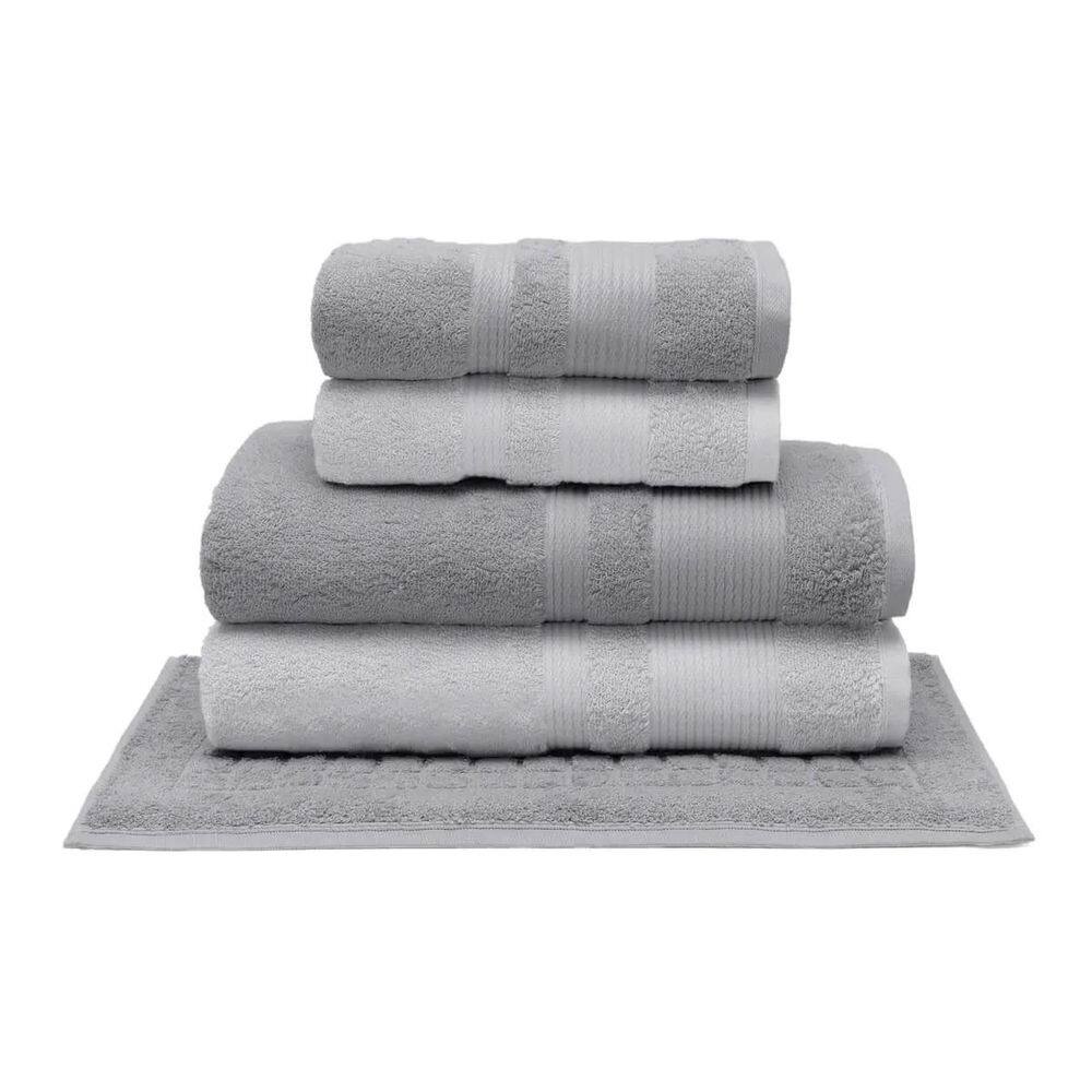 Jogo De Toalhas Gigante Aliance Buettner Prata / Cinza Stone