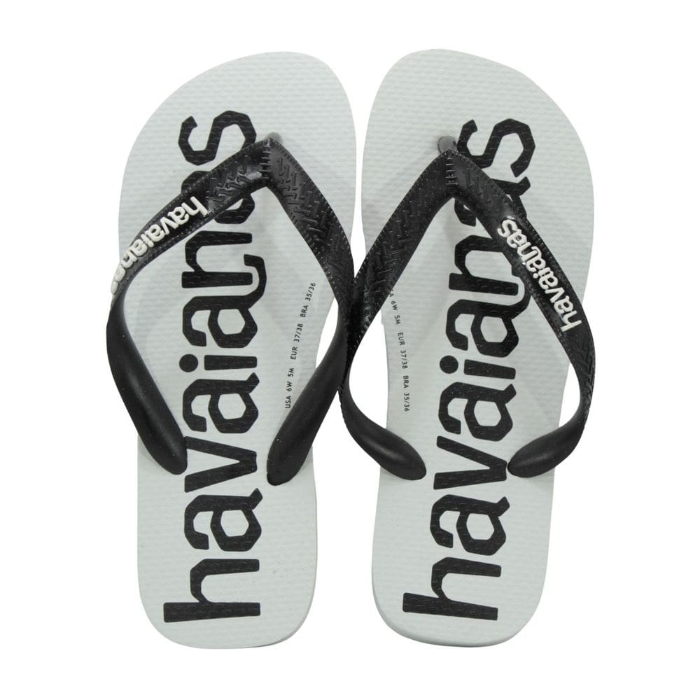Chinelo Havaianas Top Logomania II Branco/Preto