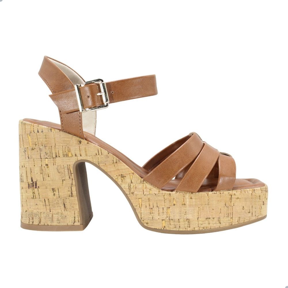 Sandália Feminina Ramarim Napa Polish 2535204 Marrom Toffe