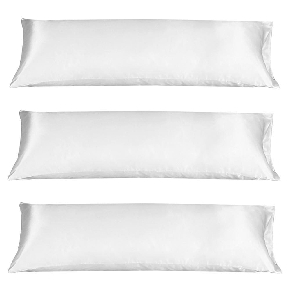 3 Fronha Capa Travesseiro Xuxão Cetim Branco 1,30X0,40