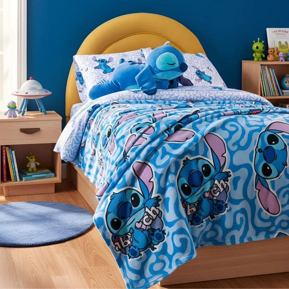 Manta Infantil Stitch Super Fofinha Quentinha Antialérgica