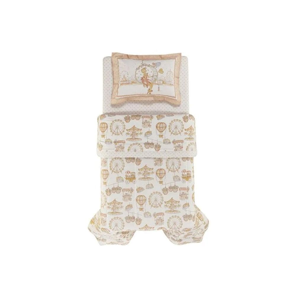 Edredom Infantil Solteiro 200 Fios Vick 100% Algodão Karsten