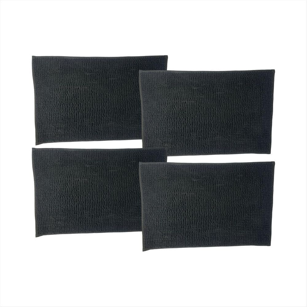 Tapetes Banheiro Seca Rápido Borracha Kit 4 Toalha Piso Jogo