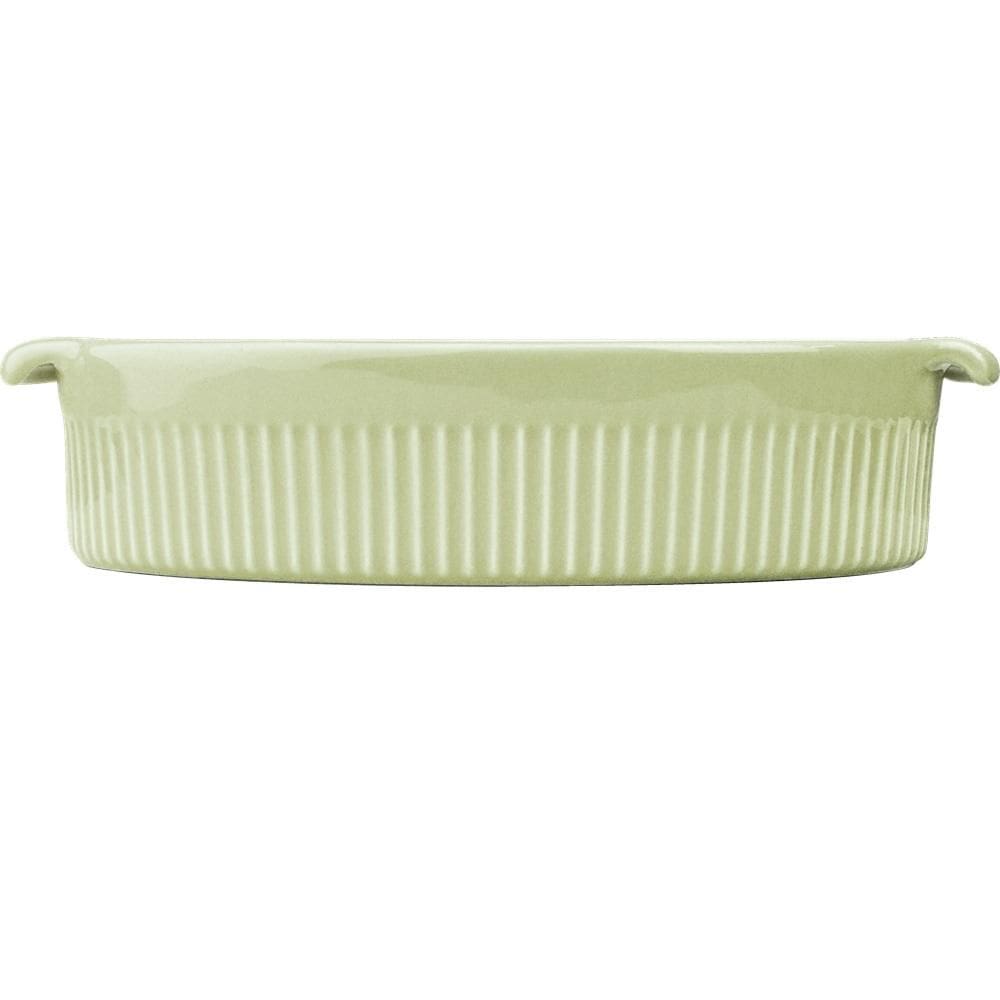 Formal Oval Travessa Refratária 25,5 cm Verde Chá 1,1L