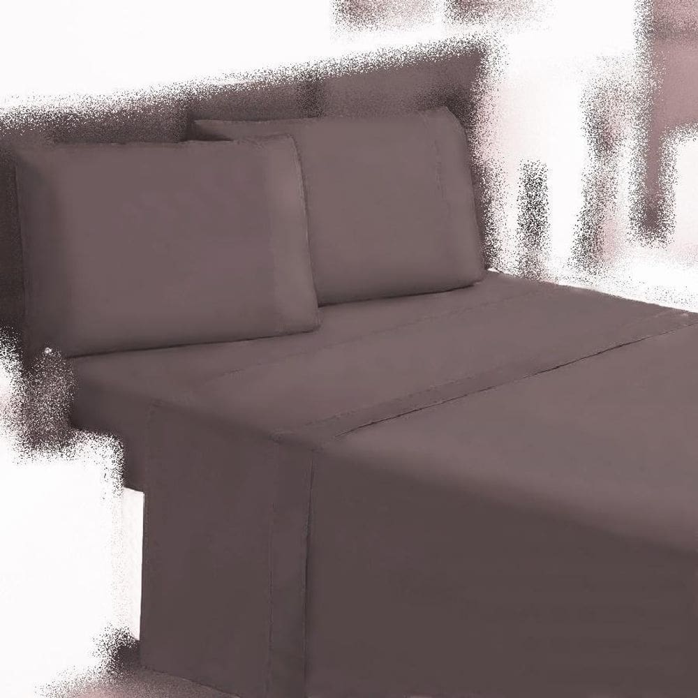 Jogo Cama Solteiro 2P Lençol Sem Elástico + Fronha 100%