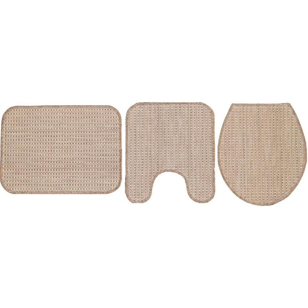 Jogo De Banheiro Artesanal Look Ibisco-A Com 3 Pecas