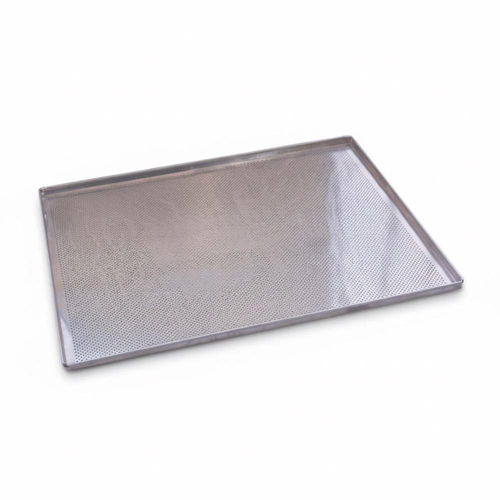 Kit com 20 Assadeiras de Alumínio Baronesa 58x70cm Plana Perfurada 0,8mm