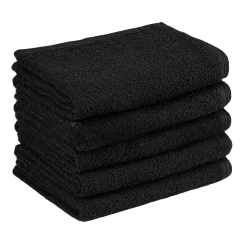 Toalha Rosto Preta Sofisticada Decorar Banheiros Elegantes