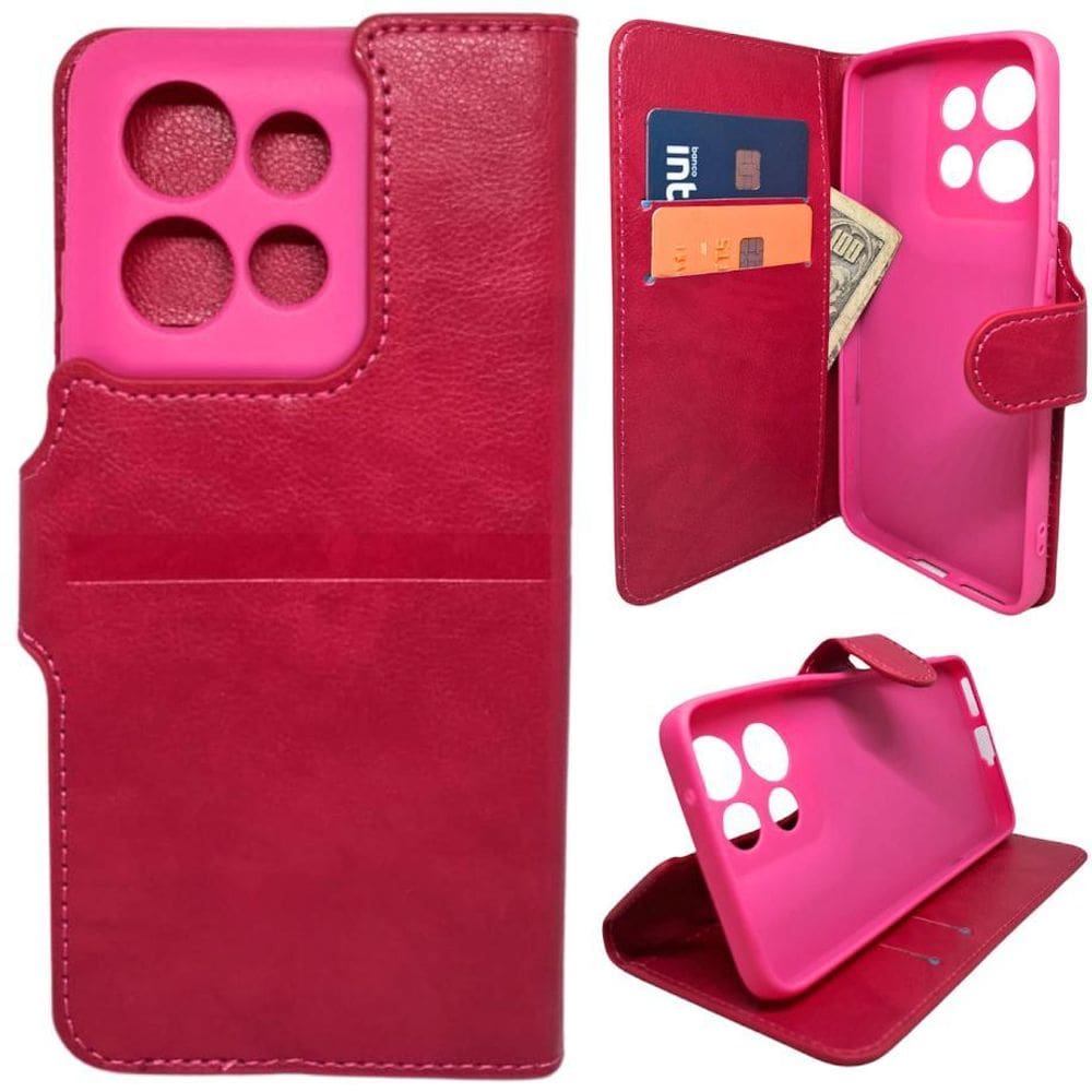 Kit Capa Carteira Compatível Motorola Edge 50 Neo + Película