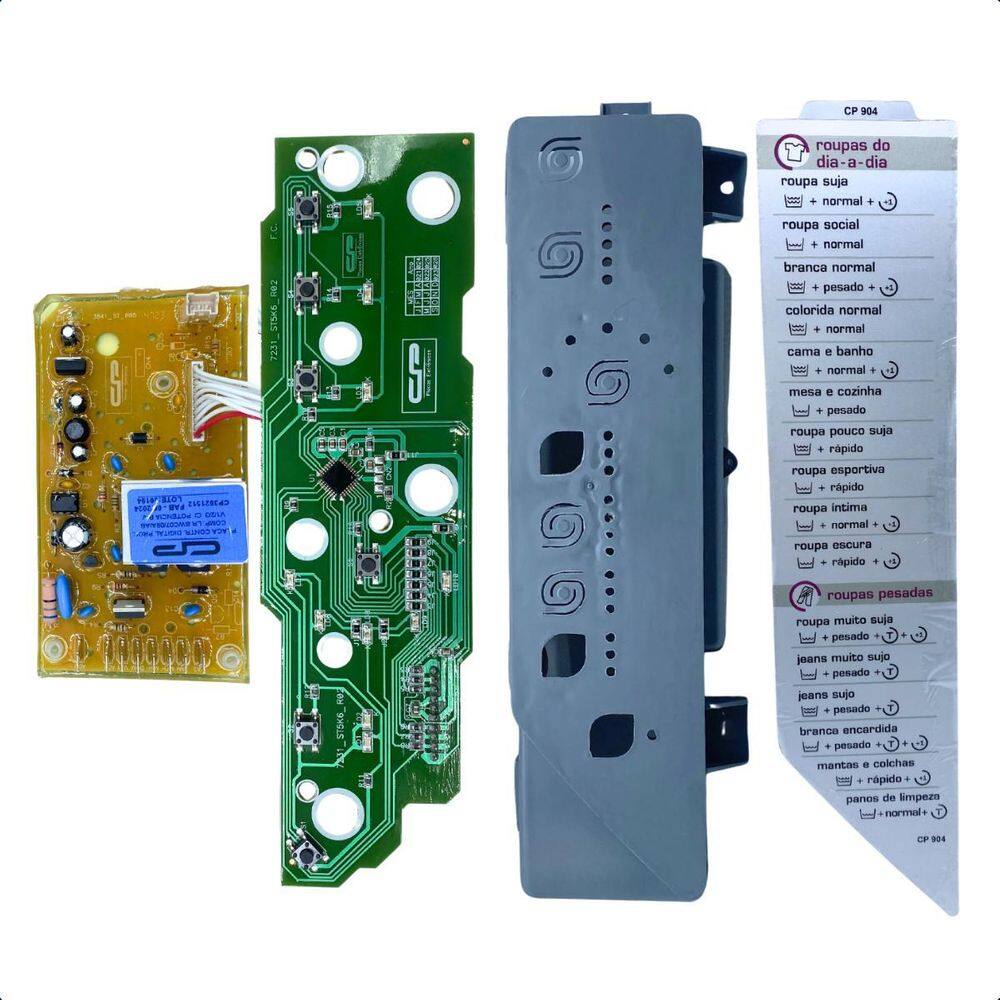 Placa + Painel + Adesivo Eletrônica Lavadora Bwc08A Bivolt