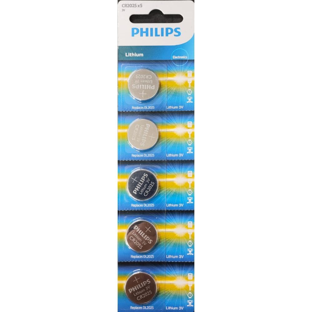 Kit Com 10 Baterias Cr2025 Philips 3V Cartela C/5 Unidades