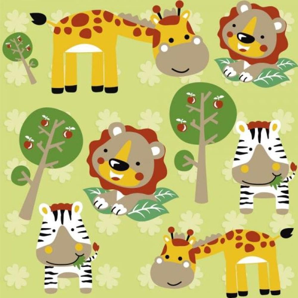 Papel De Parede Infantil Safari