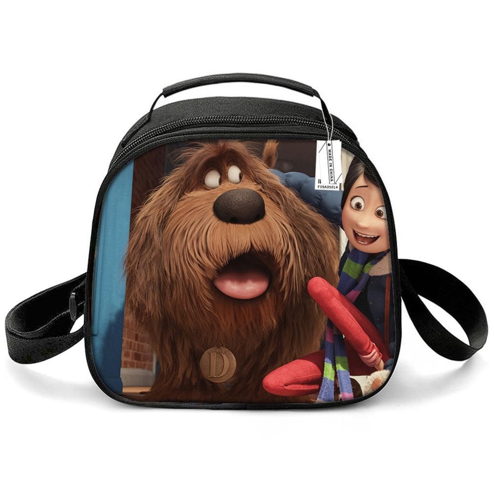 Lancheira Secrets Life Pets Anime, pano Oxford reutilizável